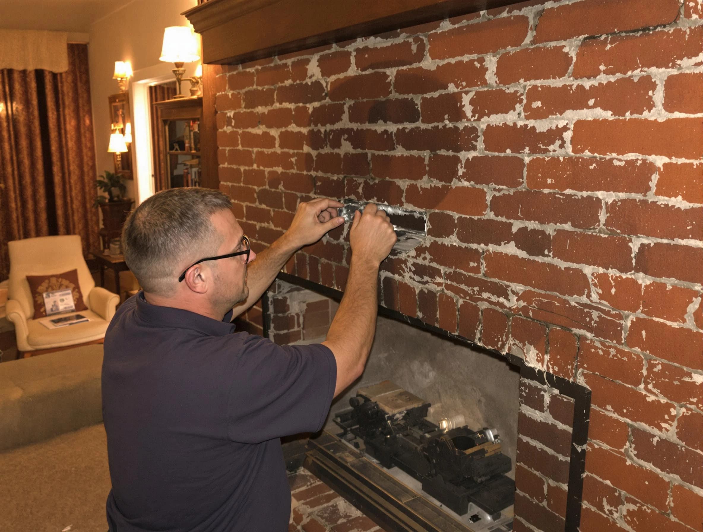 Cherry Hills Village Chimney Sweep expert fixing a fireplace in Cherry Hills Village, CO