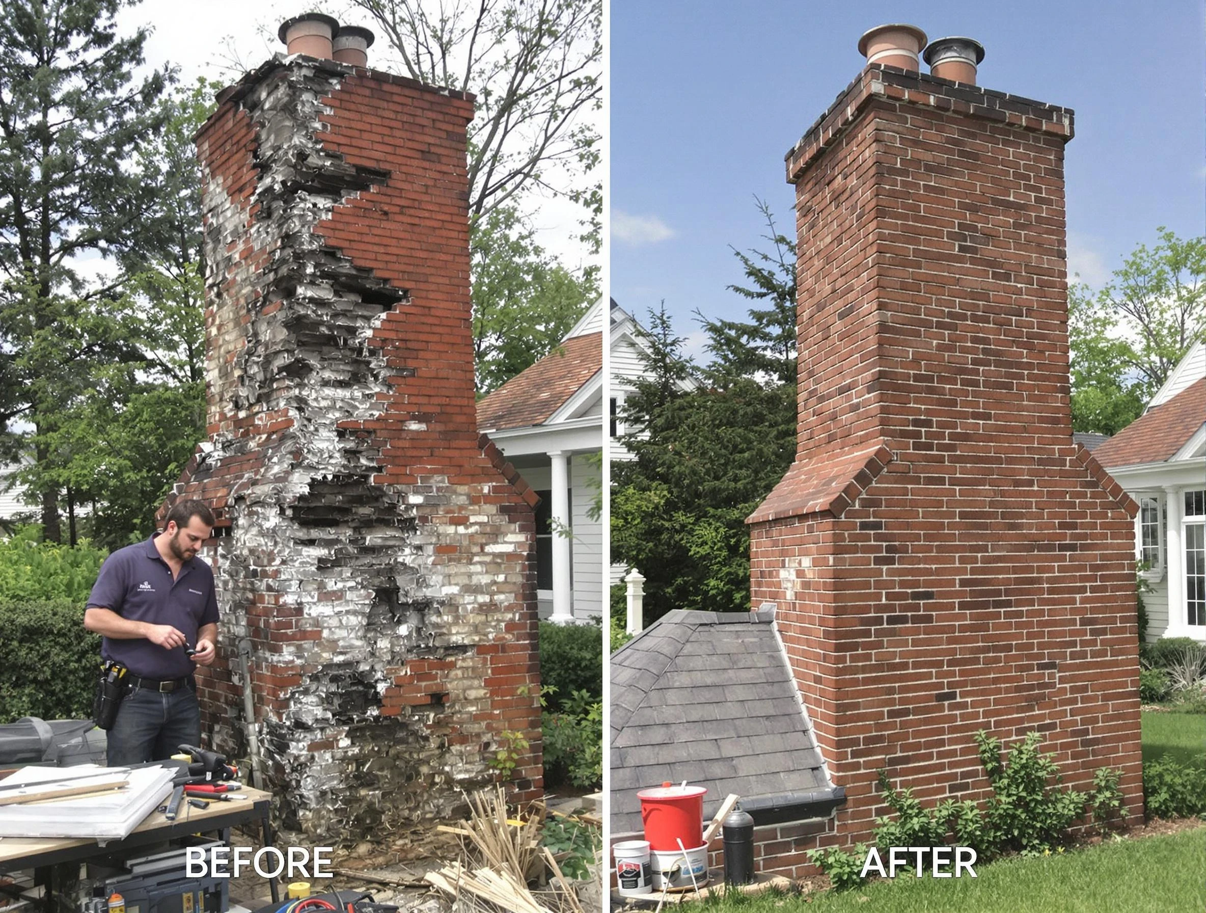 Cherry Hills Village Chimney Sweep performing a full chimney restoration in Cherry Hills Village, CO