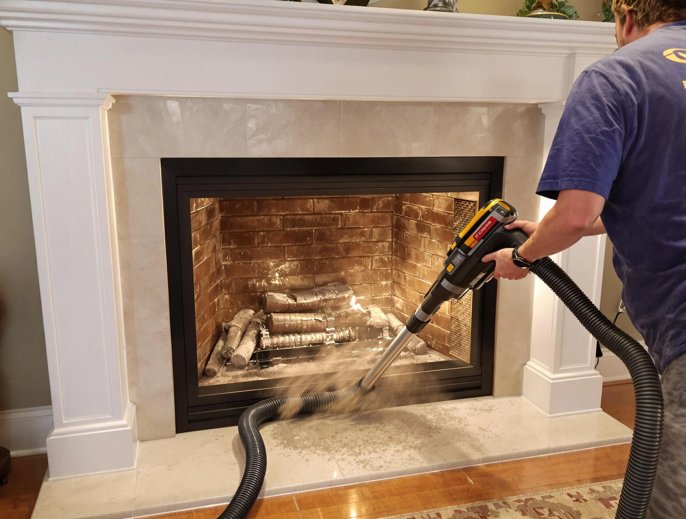 Fireplace cleaning performed by Cherry Hills Village Chimney Sweep in Cherry Hills Village, CO